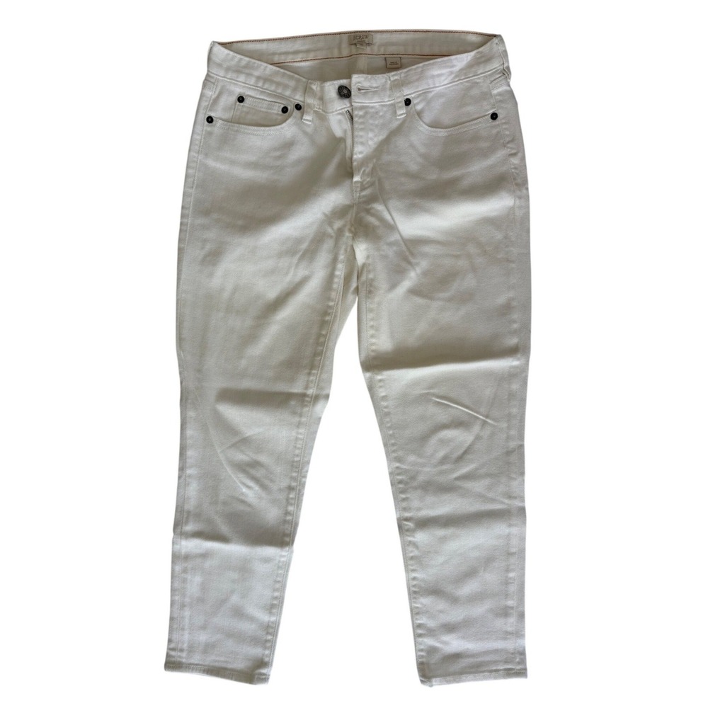 J.Crew Womens Slim Boyfriend Jeans Size 30 White Ankle Denim Casual Stretch Work